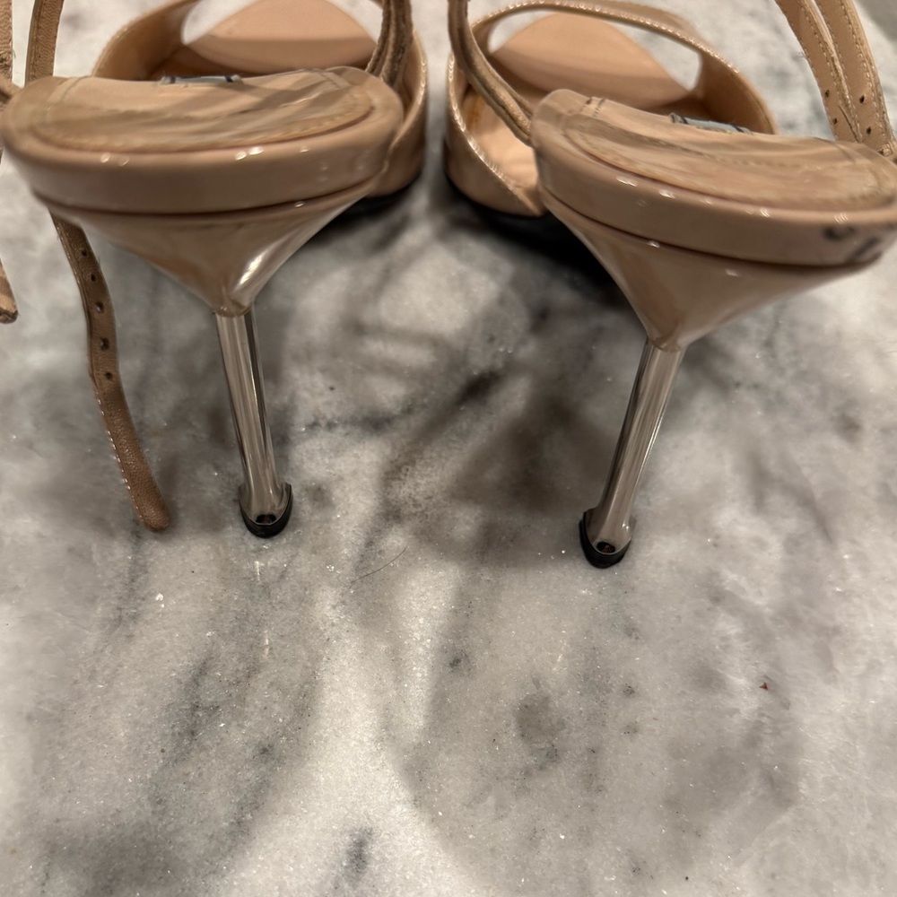Prada Women's Beige Strappy Heels - Picture 3 of 3